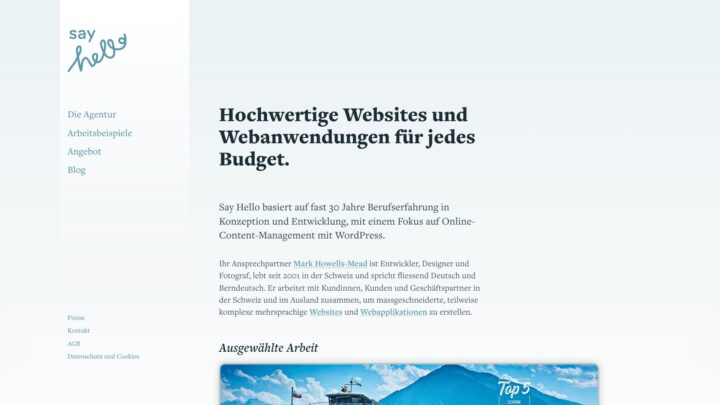 Ein neues Design für Say Hello