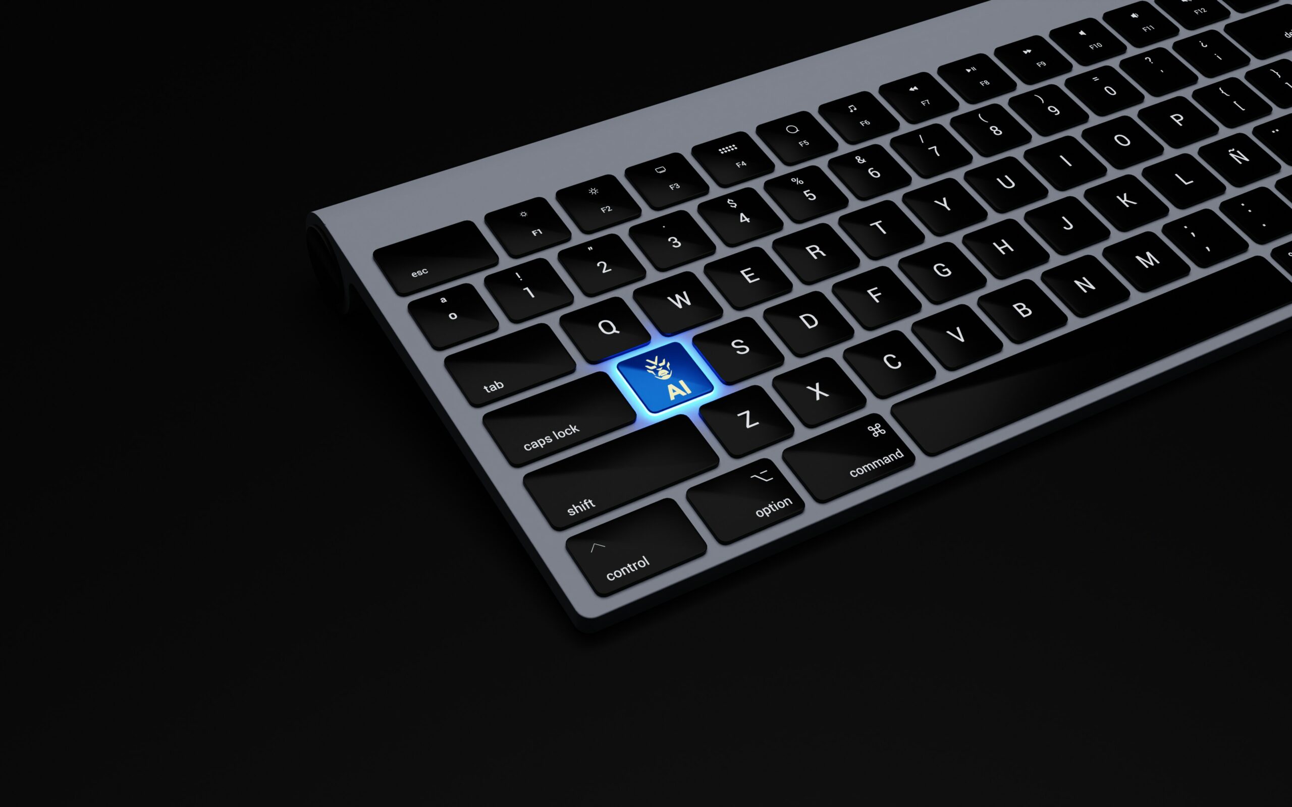Keyboard showing a customised “AI” button